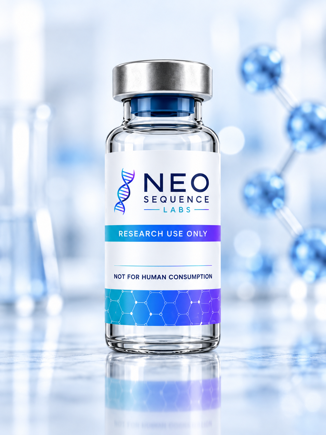 Neo Sequence Labs photorealistic research vial